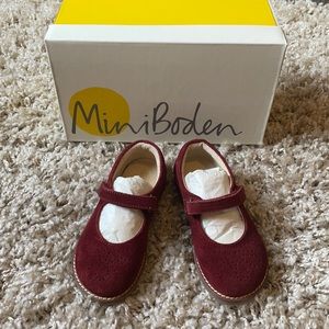 NWB Mini Biden Red Suede Mary Jane Shoes size 9